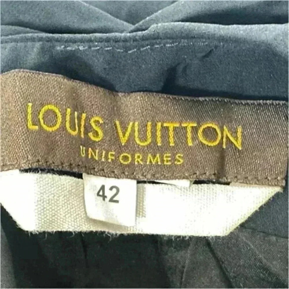 Louis Vuitton Uniform Dress Robe Spice Up Black Women's Large Faux Wrap 42 - Picture 4 of 4